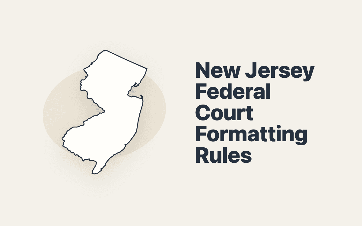 New Jersey Federal Court Filing Formatting Rules: District of New Jersey