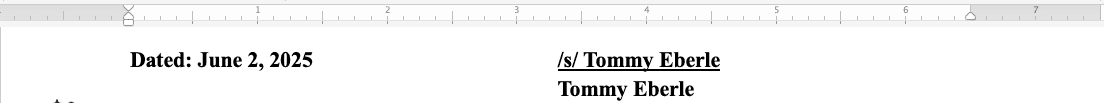 Word ruler view enabled